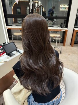 ハバナ 天神(HAVANA) ケアブリーチなしダブルカラー/髪質改善ストレート/オリーブ