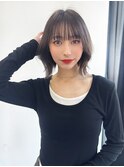 ひし形シルエットで小顔見え◎ くびれボブで美バランスに