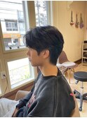 ダークアッシュ/アッシュブラック/カルマパーマ/ベリーショート