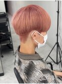 マッシュブリーチハイトーンハイライトスパイラルツーブロック