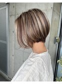 バレイヤージュオシャレヘア艶髪