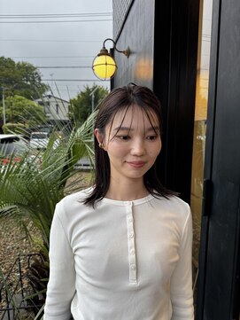 ポーズサロン(PAUSESALON) シースルーバング×ナチュラルストレート