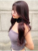 ★Shina/黒髪ココアベージュ小顔レイヤー髪質改善縮毛矯正25