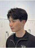 無造作パーマツイストスパイラルパーマツーブロック栄
