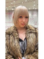 サラ ビューティ サイト 春日(SARA Beauty sight) 【松尾が作る】【ボブ必見】【ハイトーン】レイヤーボブ