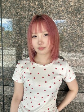 ジン(JIN) ☆ラベンダーピンク☆レイヤーボブ☆レイヤーカット☆