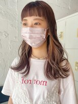 アフターニュース 新潟(afternews) ブリーチ/インナーカラー/ピンクベージュ/前髪カット/ケアブリ