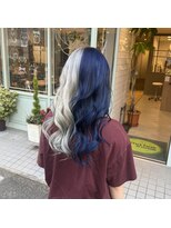 アルマヘアー(Alma hair by murasaki)&nbsp;◎ブルー×ホワイトの2トーンカラー◎