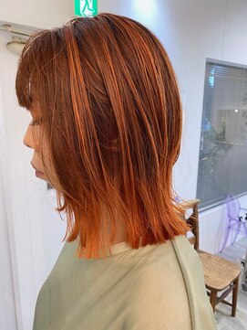 ナイーブヘアデザイン(NAiVE HAIR DESIGN) 【NAiVE hair】オレンジPINK