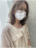 ・ミニウルフくびれヘアミディアム長め前髪