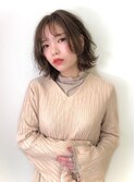 milk tea beige × fluffy styling