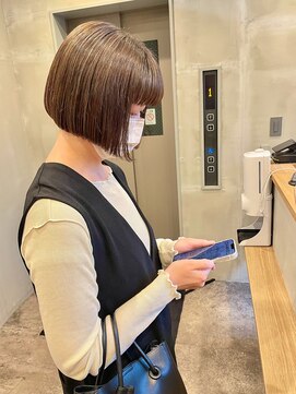 フレーム なんば店(FRAME) ミニボブ×グレーベージュ