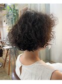 ボブ×ツイストスパイラルパーマ×プードルパーマ