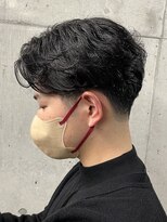 フイ メンズヘア ヨヨギ(Hui men's hair yoyogi) メンズ/アップバング/ツーブロックマッシュ/束感ショート/波巻き