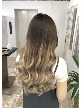 ハイエクステンション 京都駅前店(Hi-Extension) グラデーション×ミルクティーベージュ▼miho016