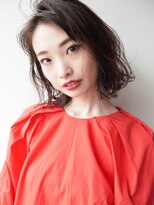 モリオ フロム ロンドン サッポロファクトリー店(morio FROM LONDON)&nbsp;札幌ボブ　ミディアム　大人かわいい黒髪パーマボブ