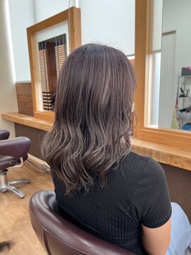 インプレス フレスポ恵み野店(impres) ハイライト×グレージュ