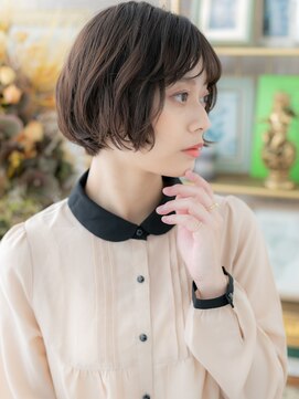 カバーヘア ブリス 上尾西口店(COVER HAIR bliss) オリーブカラーマッシュパーマショートボブc5上尾20代30代40代