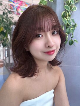 ミンクス渋谷スマートサロン(MINX shibuya smart salon) 小顔くびれ王道ミディアムヘア/ブラウンベージュ