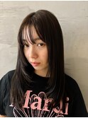 レイヤースタイル/ツヤ髪/美髪ヘア/シースルーバング