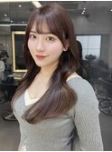 ミニウルフレイヤーカット顔周りカット前髪カット韓国ロング池袋