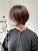別府ショートボブ顔まわりレイヤーカット髪質改善カラー