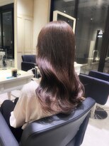 アソビ 表参道(ASOBI) 黒髪/グレーベージュ/レイヤーロング/前髪パーマ/ブリーチなし