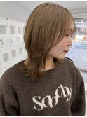 ヘーゼルベージュ/マッシュレイヤー/顔まわりレイヤー
