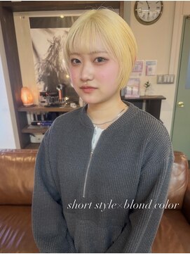 コレットヘアー ザモリオカ(Colette HAIR the MORIOKA) short style×blond color