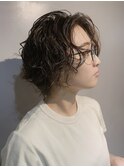 海外風ショートパーマ