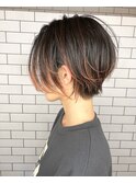 『京都 ルーナ』ハイライト×ピンク×ショートボブ 20代30代40代