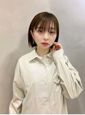 うざバングボブ_ボブルフピンクベージュクールショート