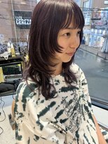 ヘアー アイス ルーチェ(HAIR ICI LUCE) 担当西田 マッシュウルフ ミディアムウルフ ダークバイオレット