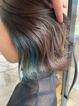 ブランシェ神領店 #【林】ニュアンスカラー×ターコイズ