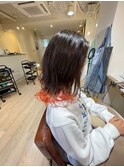 大人可愛い外ハネボブ裾カラー ネオウルフ20代30代