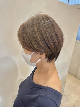 ポート 蕨(PORT) 【篠原】白髪ぼかしハイライト×ハンサムショート