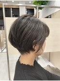 20代30代大人可愛い★小顔ショート×透明感グレージュ