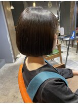 インス(ensue)&nbsp;小顔補正立体カット×ナチュラル丸みボブ 20代30代40代50代