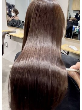 ユウル 横浜(juhl.) 髪質改善/縮毛矯正/ピンクベージュ/トリートメント/カラー/前髪