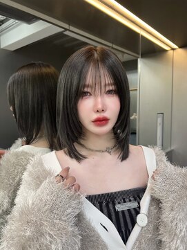 イキ 表参道(iki omotesando) ハッシュカット/フルバング/似合わせカット/レッドブラウン