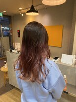 ブロッサム 東中野店 くびレイヤーエモージュ★グレージュ前髪ピンクベージュインナー