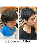 ヨシザワインク ハコザキ 水天宮前 日本橋人形町(YOSHIZAWA Inc.HAKOZAKI)&nbsp;アップバング/ショート/ビジネス/カジュアル/爽やか/白髪染め