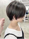 大人ショートボブ丸みショートカットマッシュショート前髪あり
