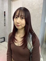 ジュエム(jouerm)&nbsp;ボブレイヤーカットミディアムヘア韓国ヘア前髪顔まわりカット