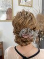 ウタ(uta)&nbsp;ふんわりまとめ、即興でワンポイントにヘアアクセを作りました！