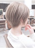 say.田代ショートボブショート縮毛矯正シャギーレイヤーベージュ