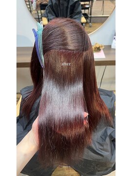 エンター 天神店(ENTER) 髪質改善/ブラウンレッド/ストレートロング/ENTER 天神店