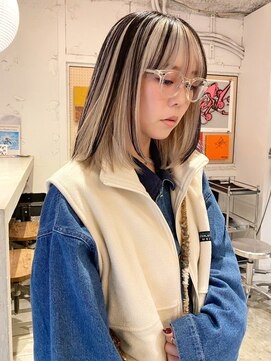 ルーム(Loom.) デザインカラーコントラストハイライト切りっぱなしスタイル