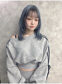 スノーブルー×インナーカラー
