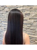 ★縮毛矯正ロング♪コスメストレート髪質改善グレージュ